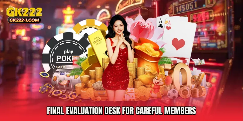 Final evaluation desk for careful members